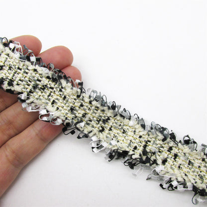Frayed Braid with Metallic Threads 30mm x 1m - 6381