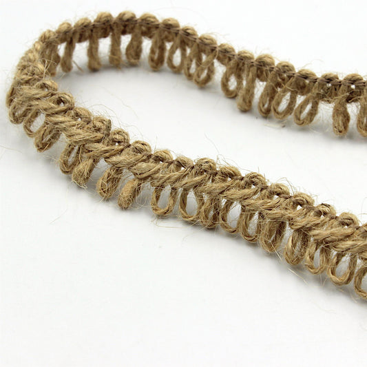 Looped Jute Braid Natural 15mm 5337