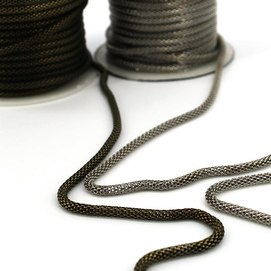 Steel Tubular Chain - 3mm - by the metre - 6374