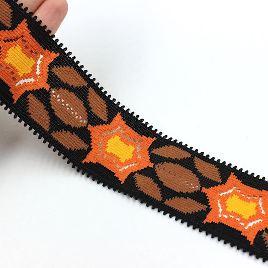 Geometric Flower and Leaf Braid - 35mm - by the metre - 5330