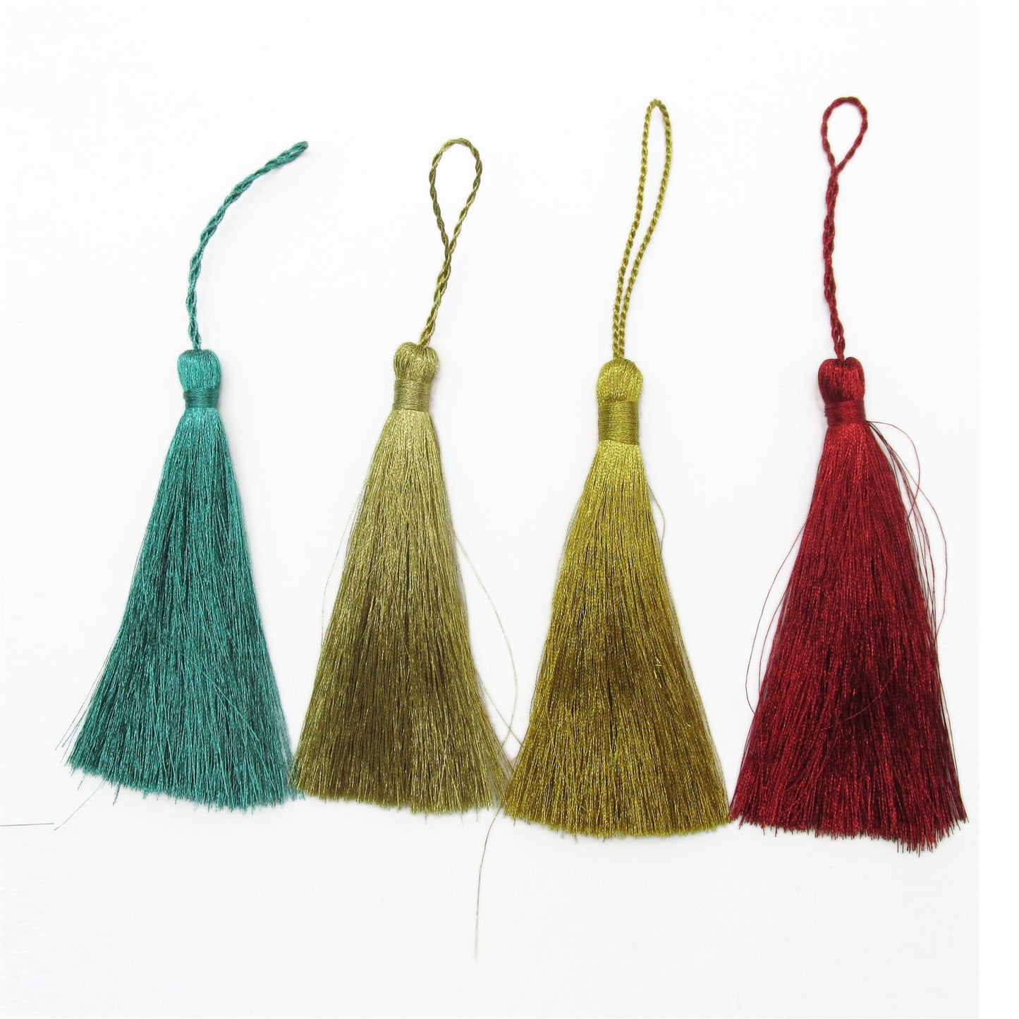 Bound Over Metallic Fringe Tassel 10.5cm 9491