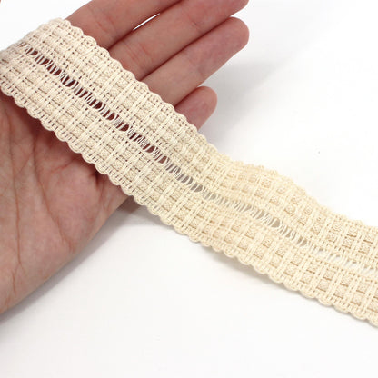 Cotton Folding Braid - Natural - 35mm x 1m - 5560