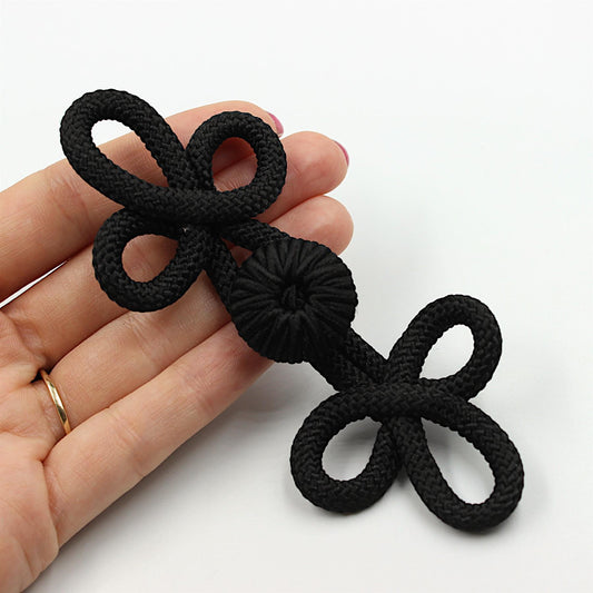 Frog Fastener with Passementerie Button  - 2.5cm - 7360