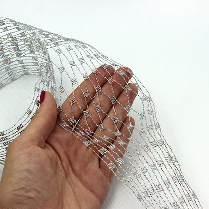 Expandable Wired Lurex Net Braid x 1m - 9511