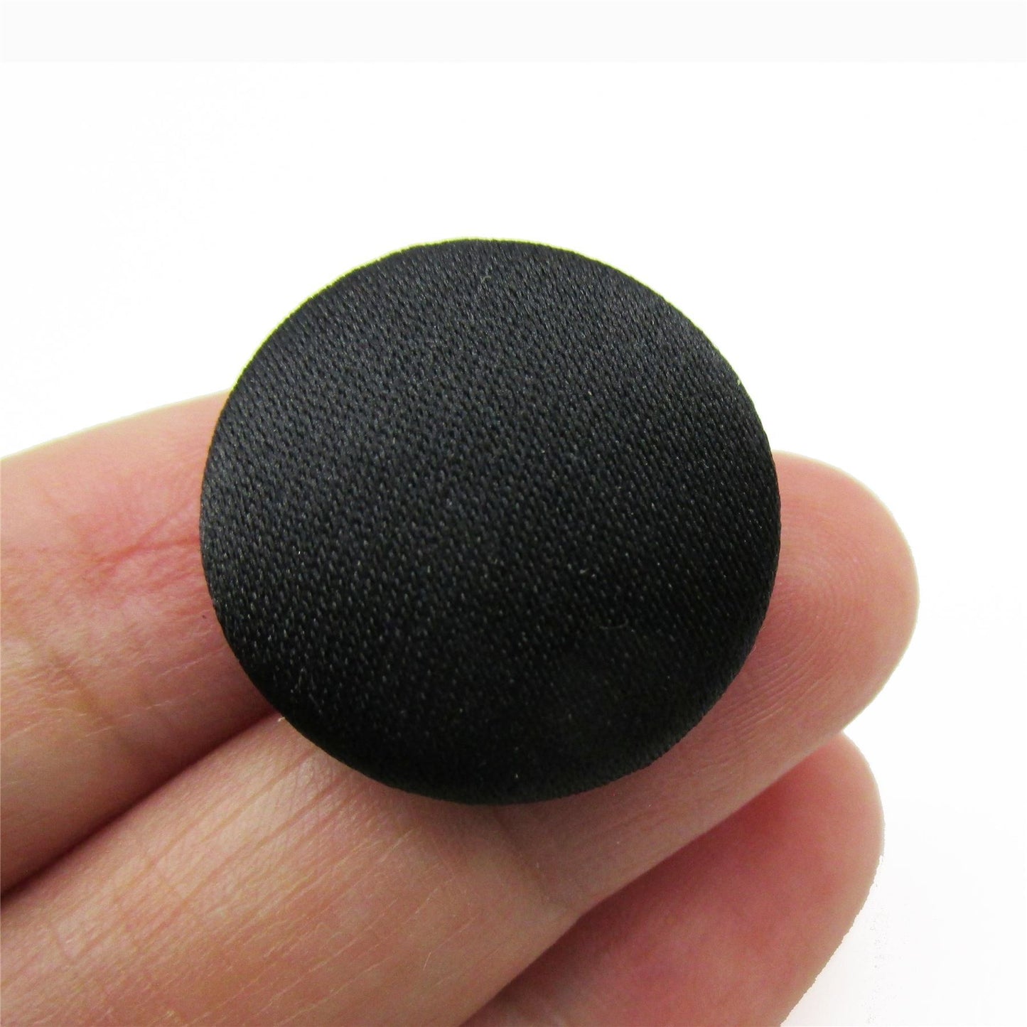 Satin Covered Black Button - 4451