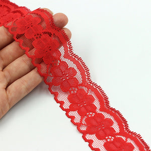 Polyester Scalloped Floral Lace 4cm 3281