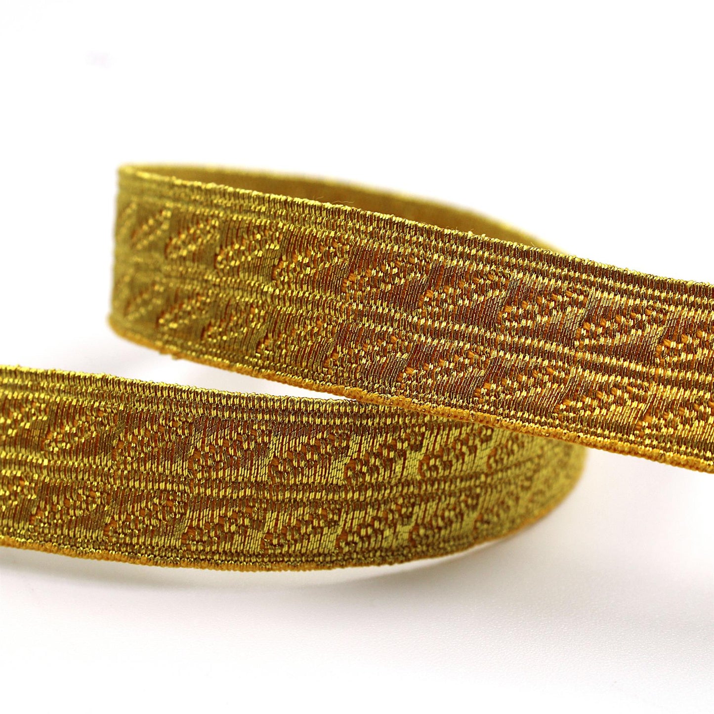 Metallic Braid with Embossed Row Design x 1m - 7548