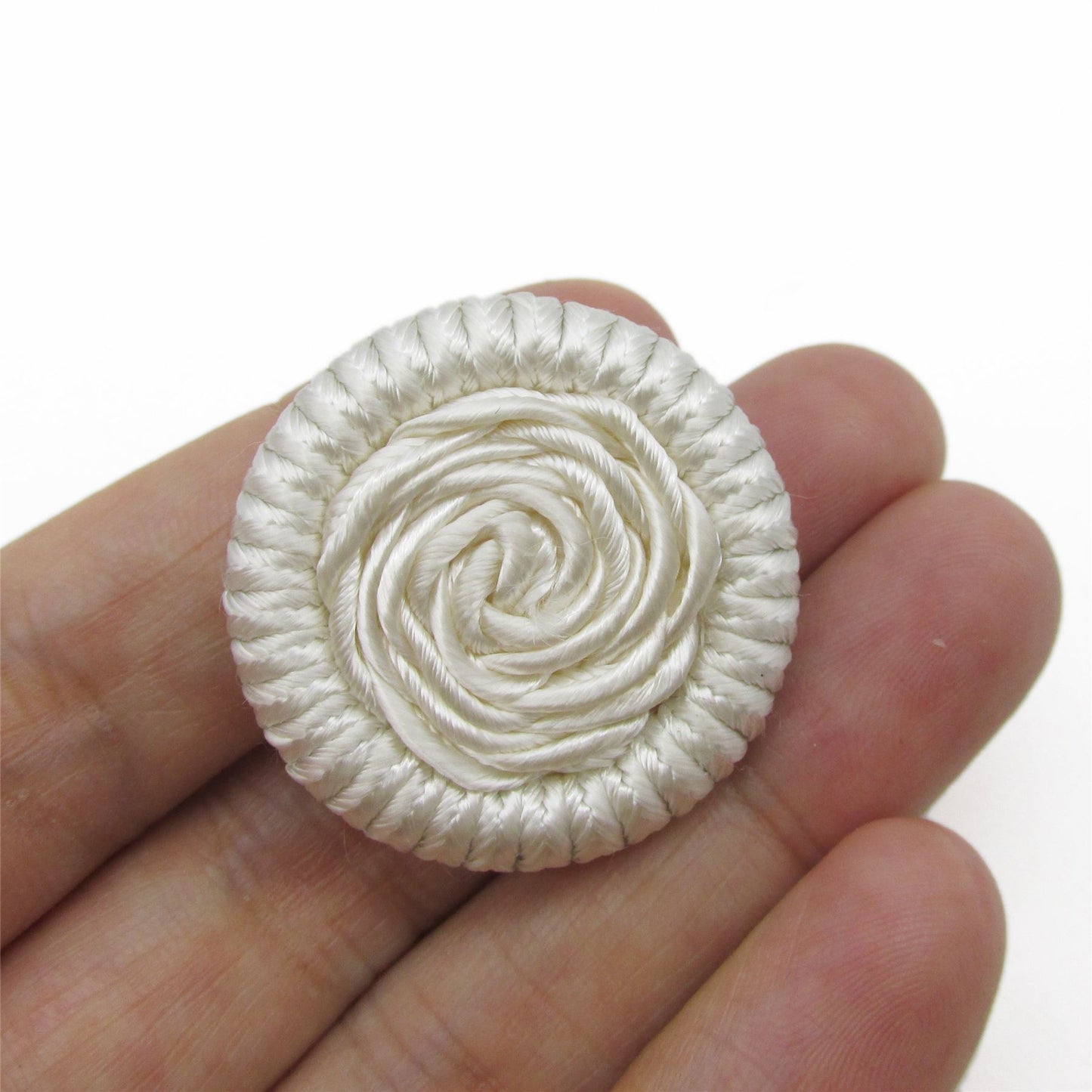 Corded Button with Curled Centre - 4361