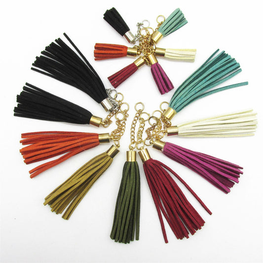 Suedette Tassel With Chain 9935