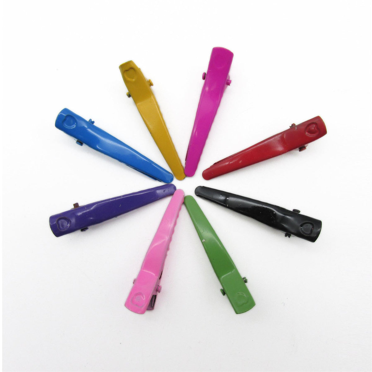 Coloured Metal Crocodile Clip - 40mm x 10pcs - 5236