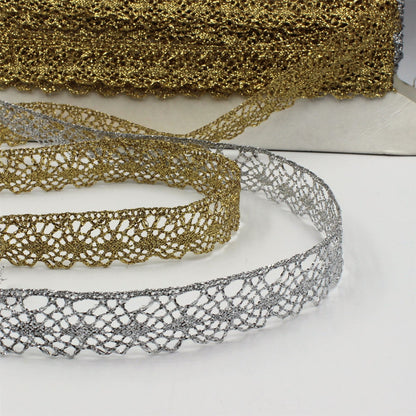 Metallic Open Work Lace 20mm 6329