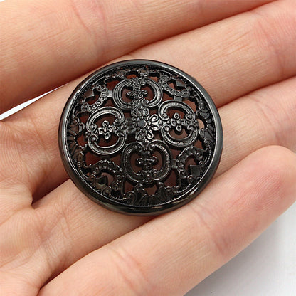 Ornate Filigree Metal Button 4411