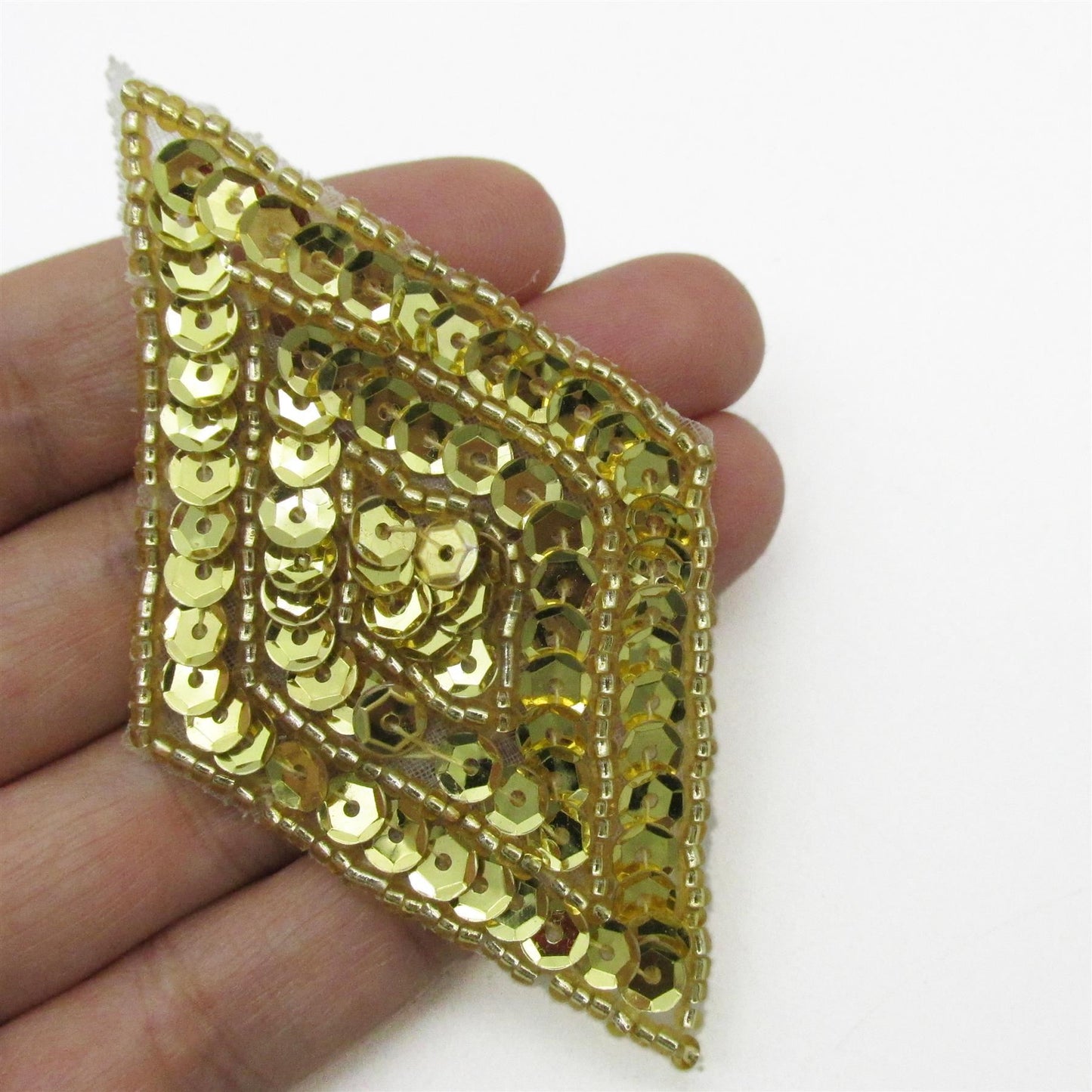 Sequin Diamond Motif - Gold - 18mm - 4485
