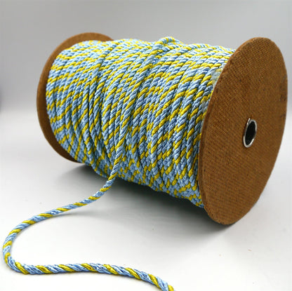 Twisted Cord - Blue Yellow - 4mm - by the metre - 5491