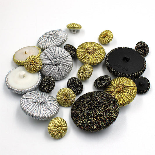 Metallic Corded Button - 4356
