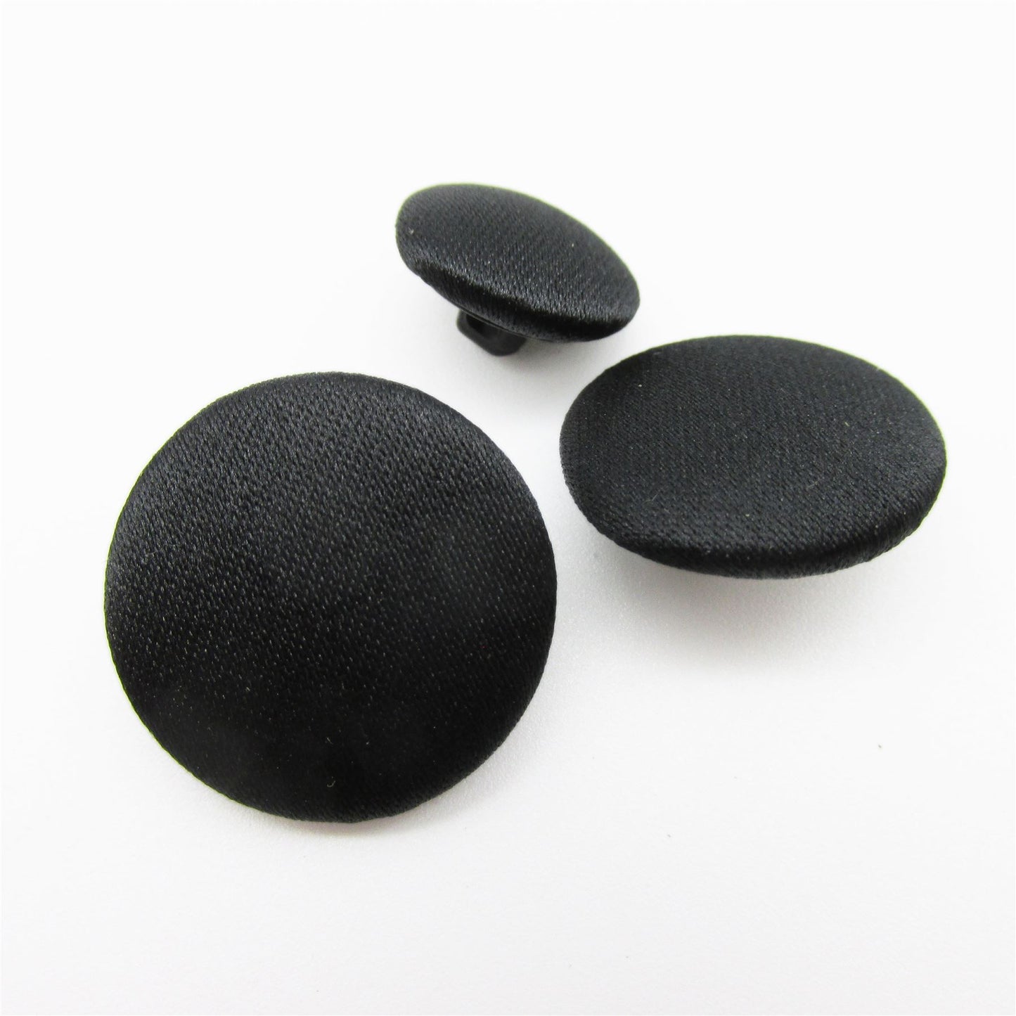 Satin Covered Black Button - 4451
