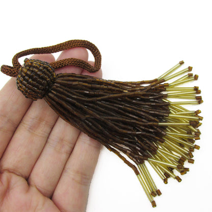 Bugle Bead Tassel 9cm 9933