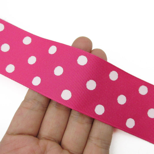 Polka Dot Grosgrain Ribbon - 36mm - by the metre - 5434