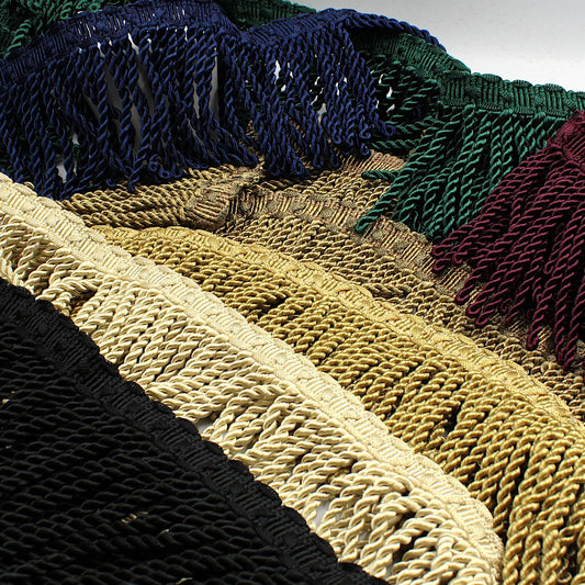 Rayon Bullion Fringe with Decorative Header - 12cm x 1m - 5504