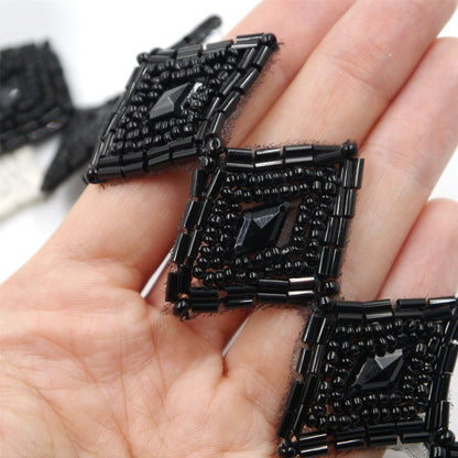 Diamond Pattern Stones And Beads Braid 7468
