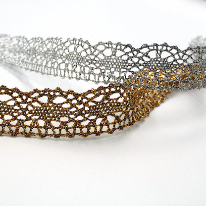 Scalloped Metallic Lace 20mm x 1m - 6328