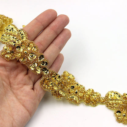 Sequin Flower Braid Trim 38mm 8808