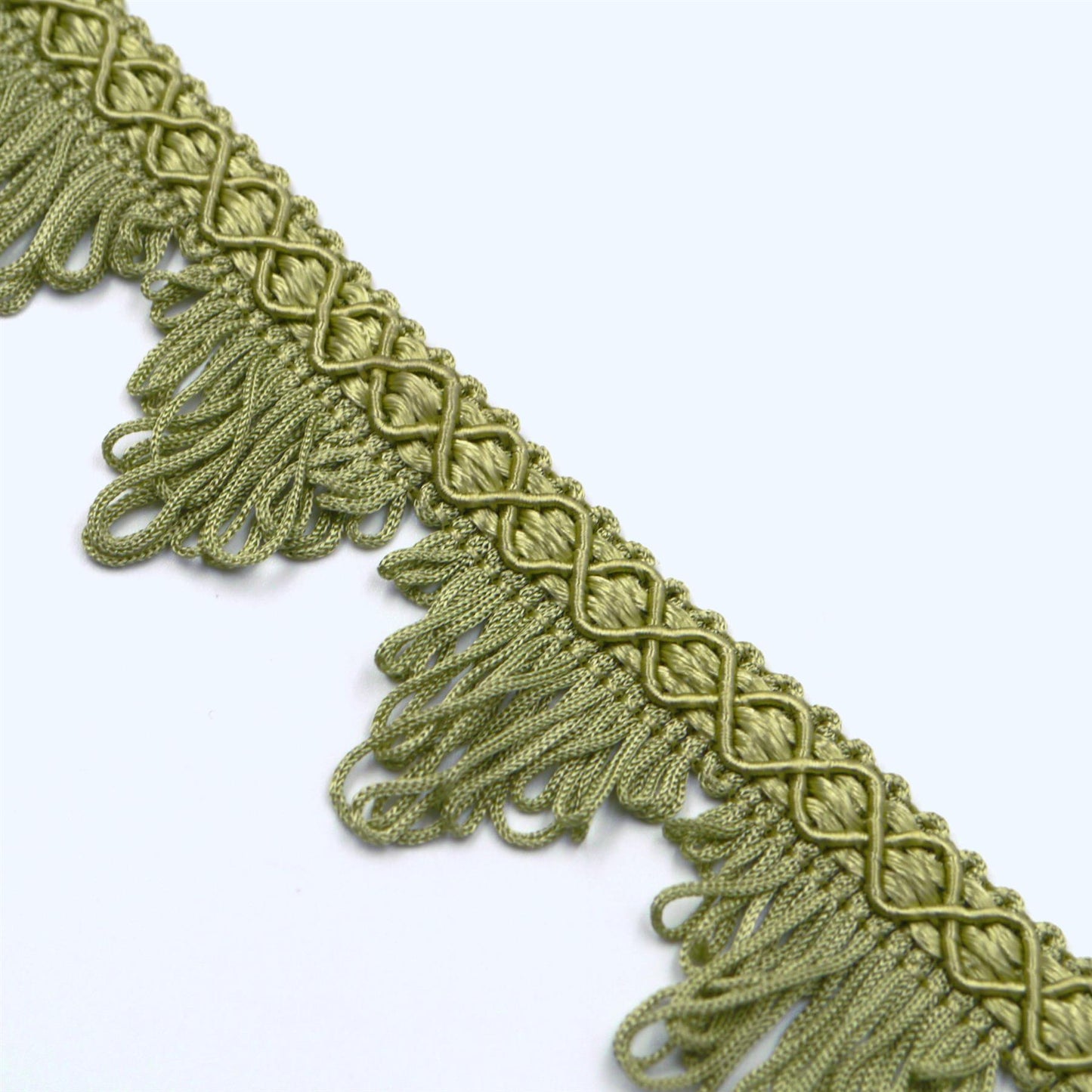 Vintage Braid with Van Dyke Fringe - 40mm - by the metre - 2389