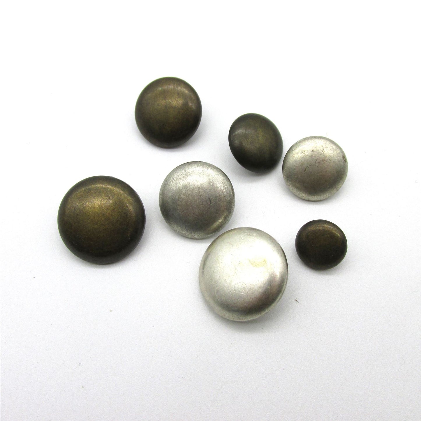 Flat Top Metal Domed Button - 4405