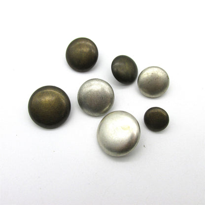 Flat Top Metal Domed Button - 4405