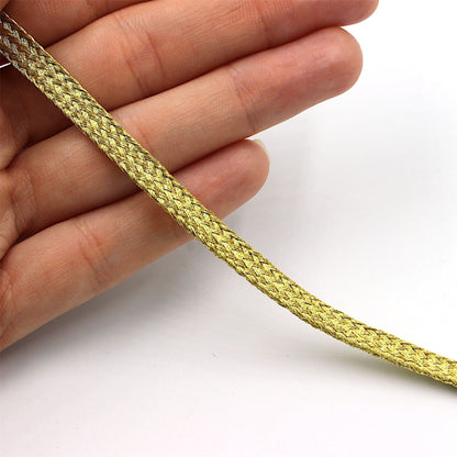 Metallic Woven Flat Braid 7979