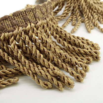 Rayon Bullion Fringe with Decorative Header - 12cm - by the metre - 5504