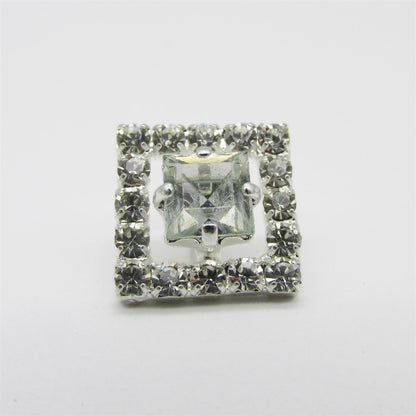 Square Diamante Button - 4350