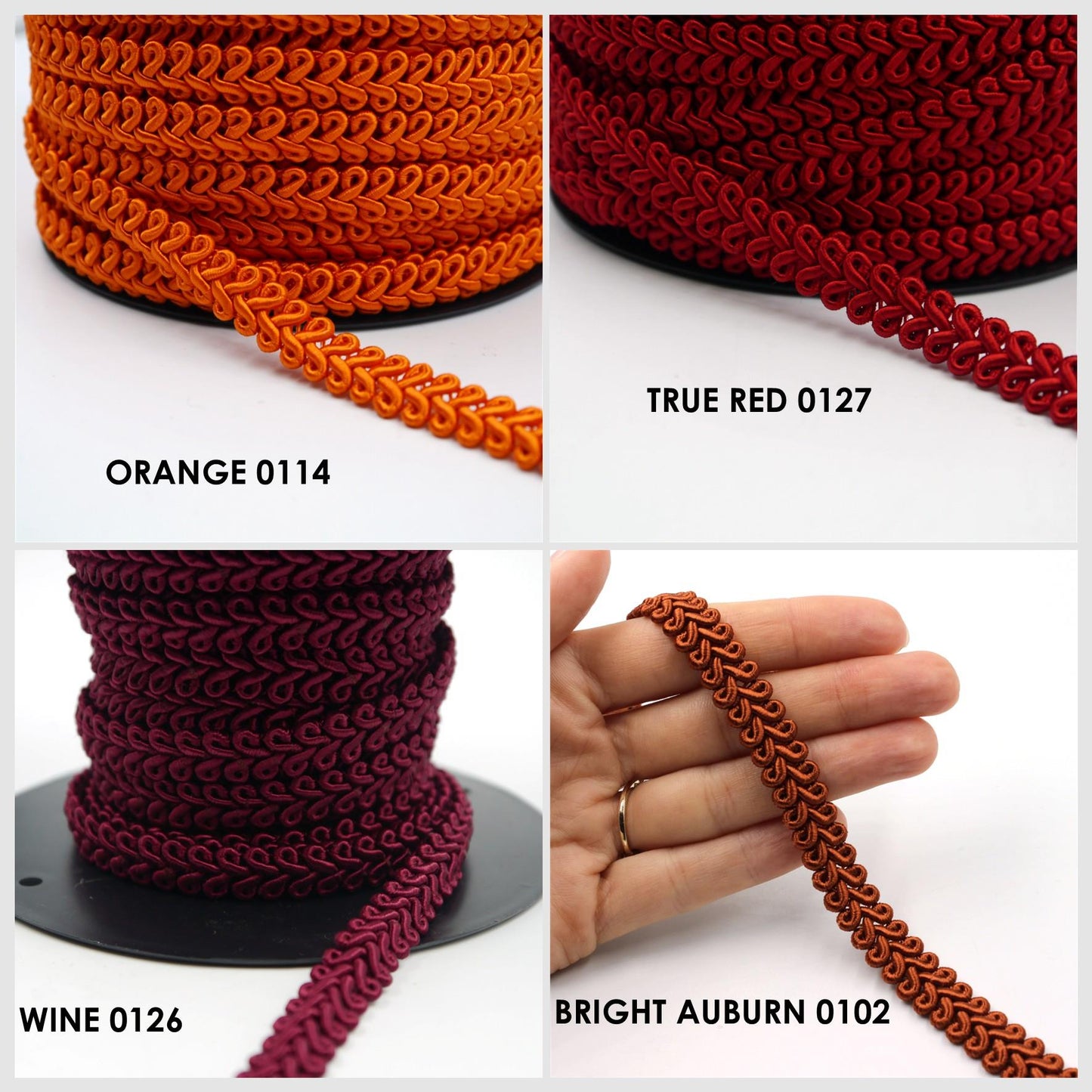 Gimp Braid In Feather Design 12mm 9893