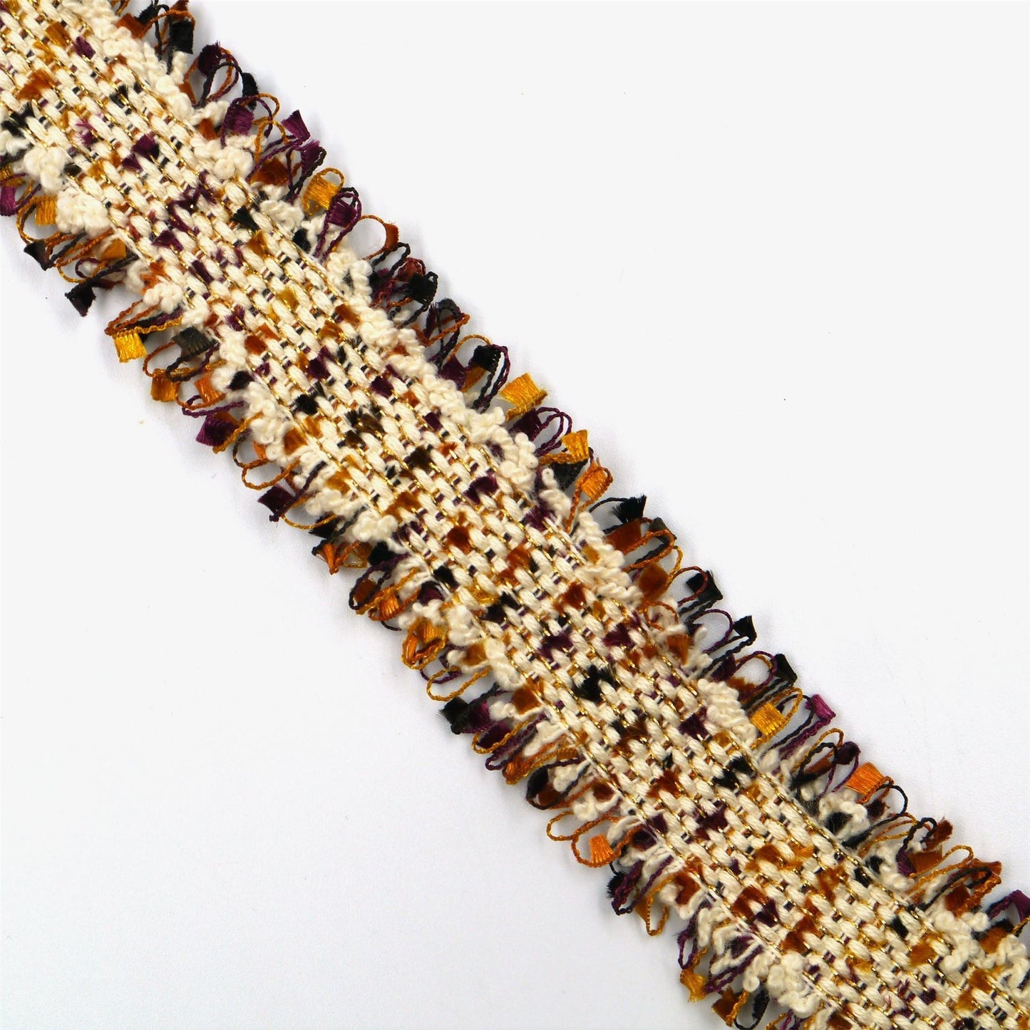 Frayed Braid With Metallic Threads 30mm 6381