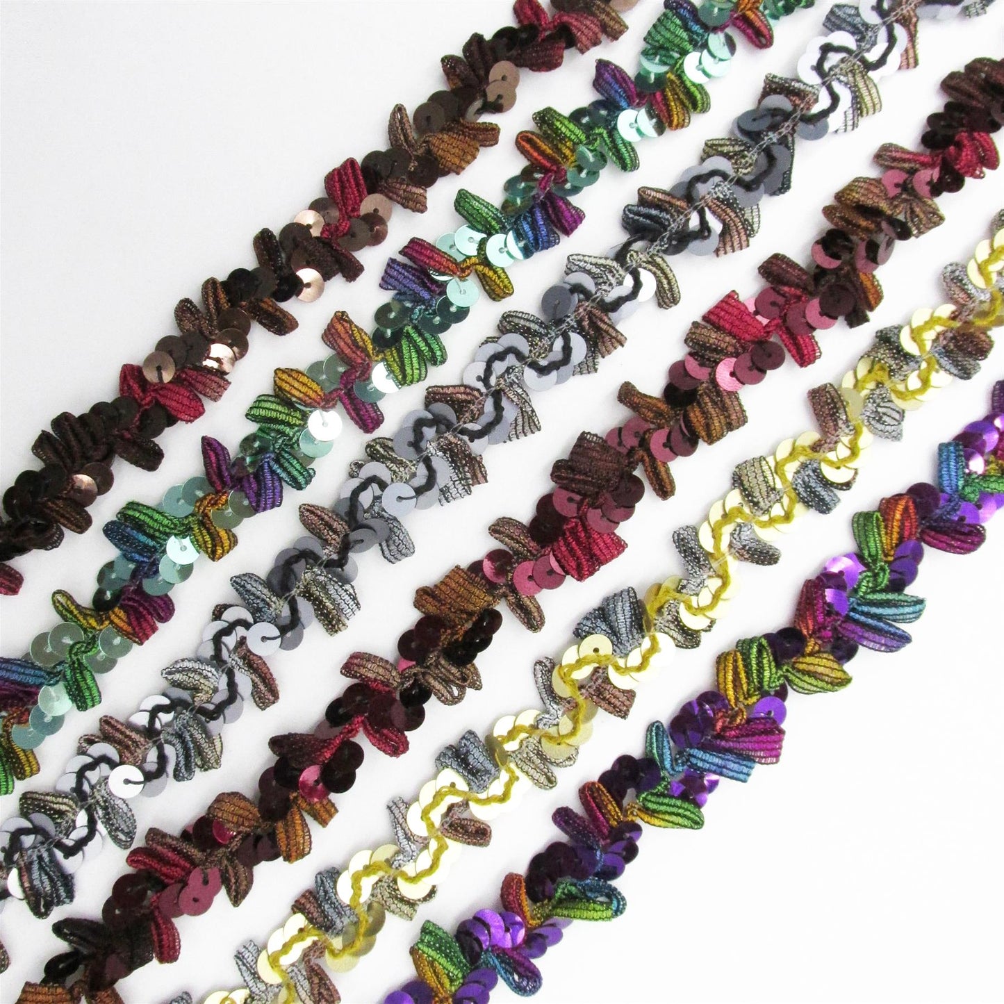 Sequin Braid with Looped Ribbon 18mm x 1m - 9237