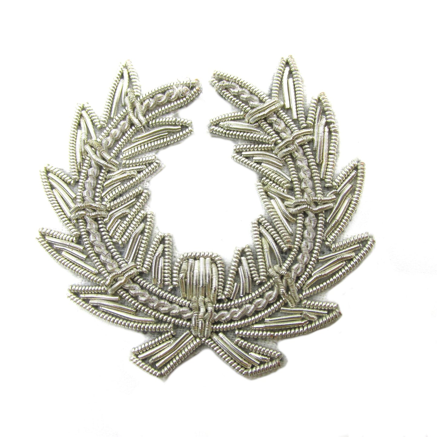 Laurel Wreath Beaded Applique - 45mm - 9370