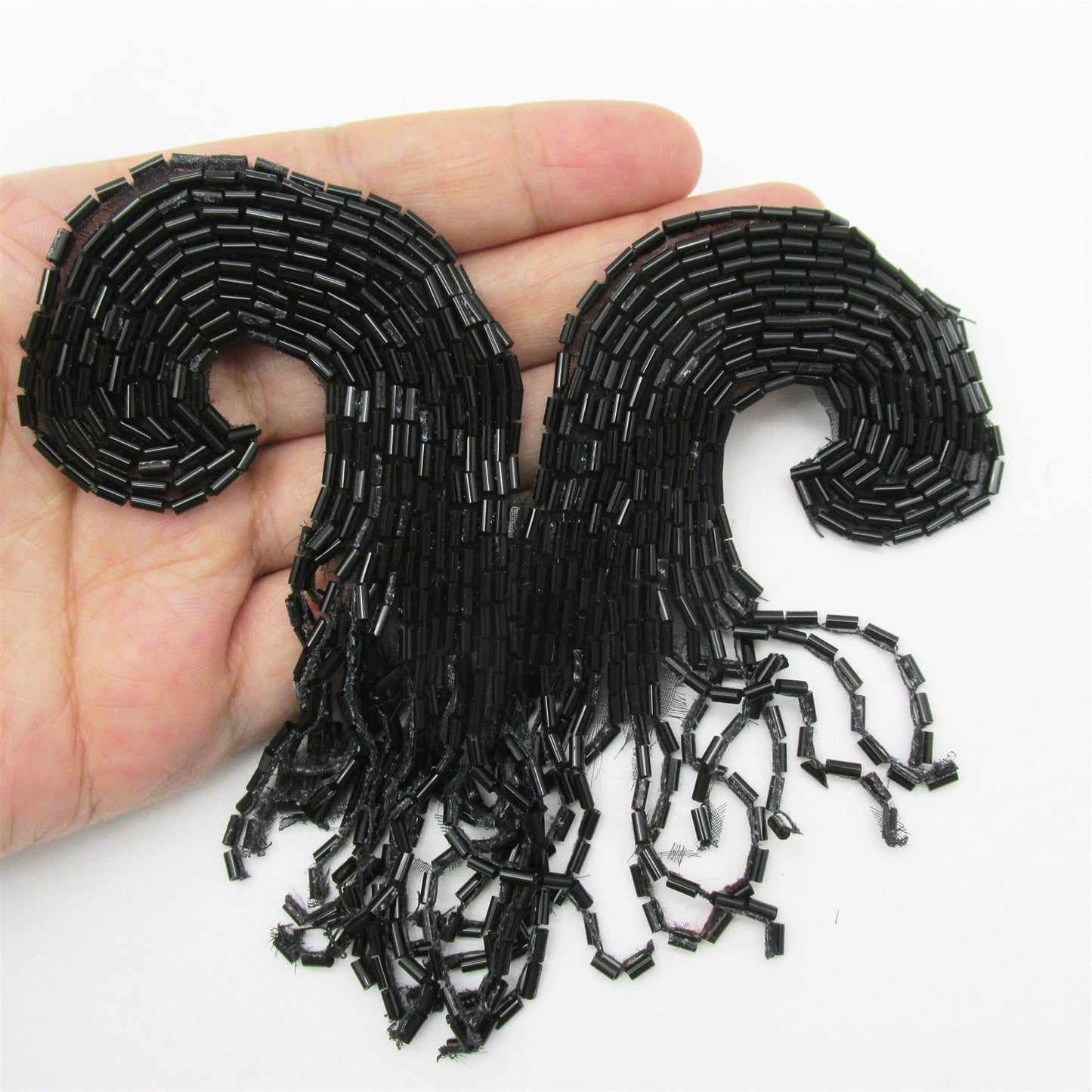 Double Curl and Dangles Motif - 12cm - 7283