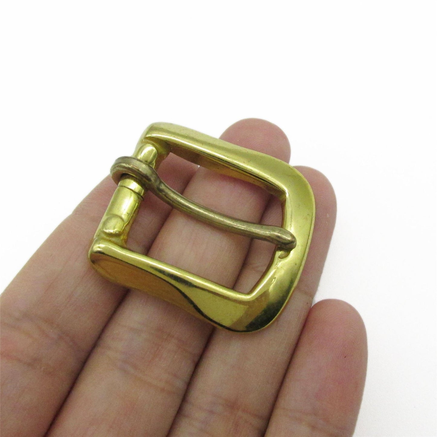Small Heavy Metal Belt Buckle - Gold - 35mm - 5231