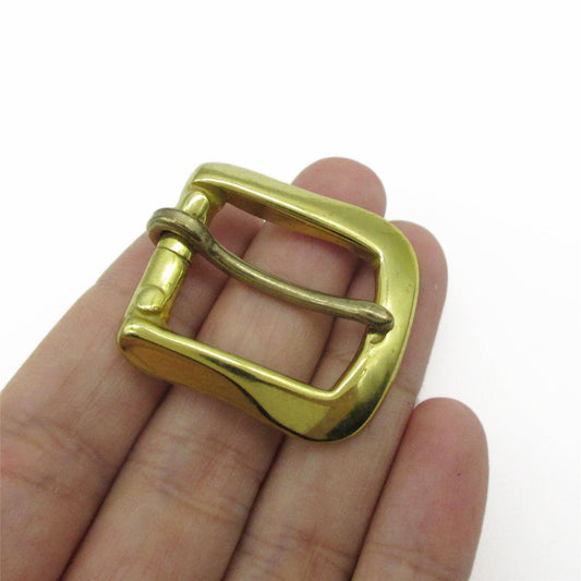 Small Heavy Metal Belt Buckle - Gold - 35mm - 5231