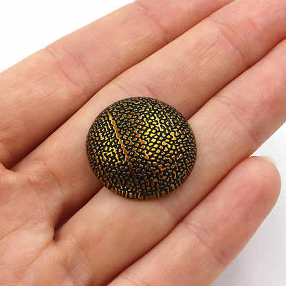 Metal Textured Pattern Dome Shank Button 6111