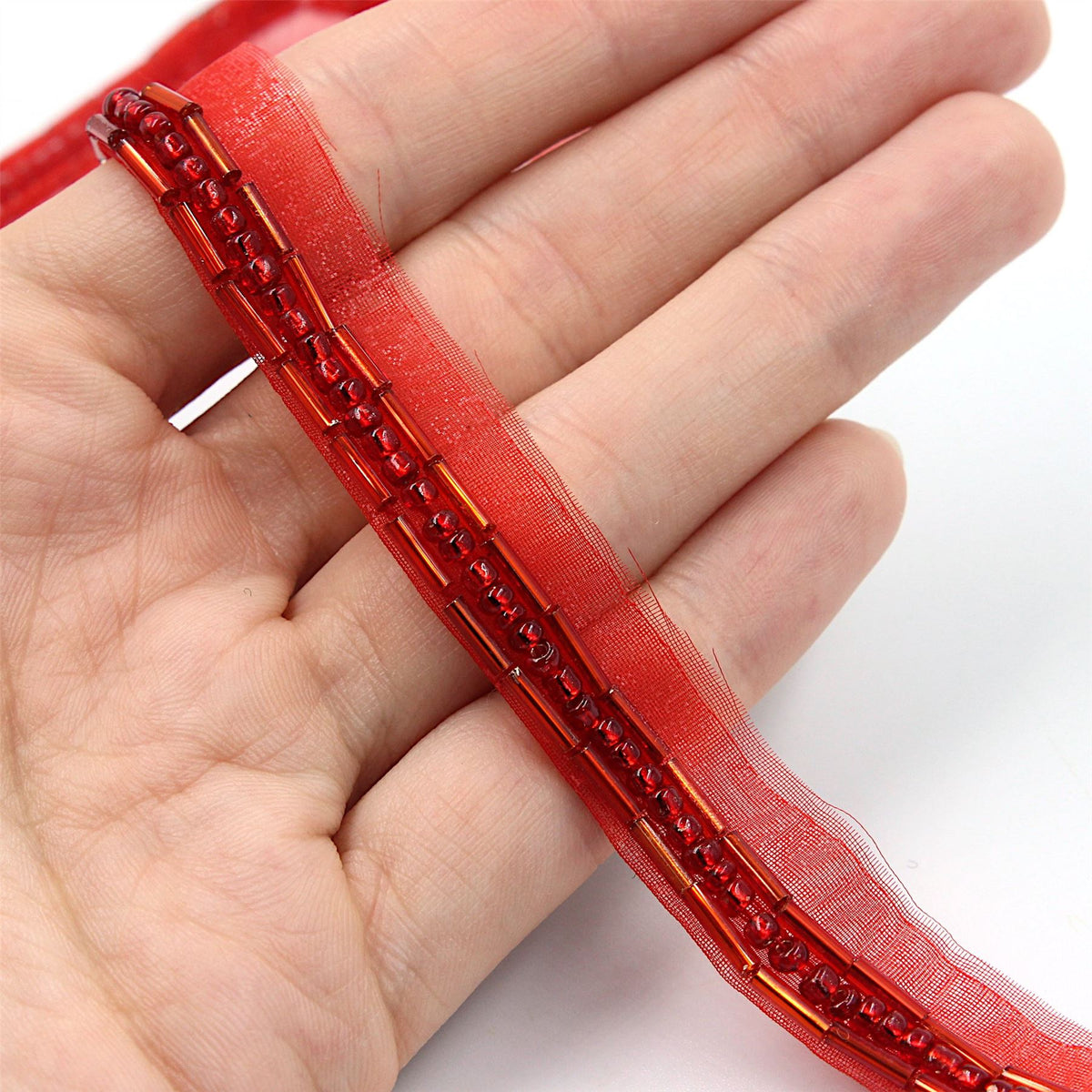 Bugle Beaded Braid - 13mm - by the metre - 7435