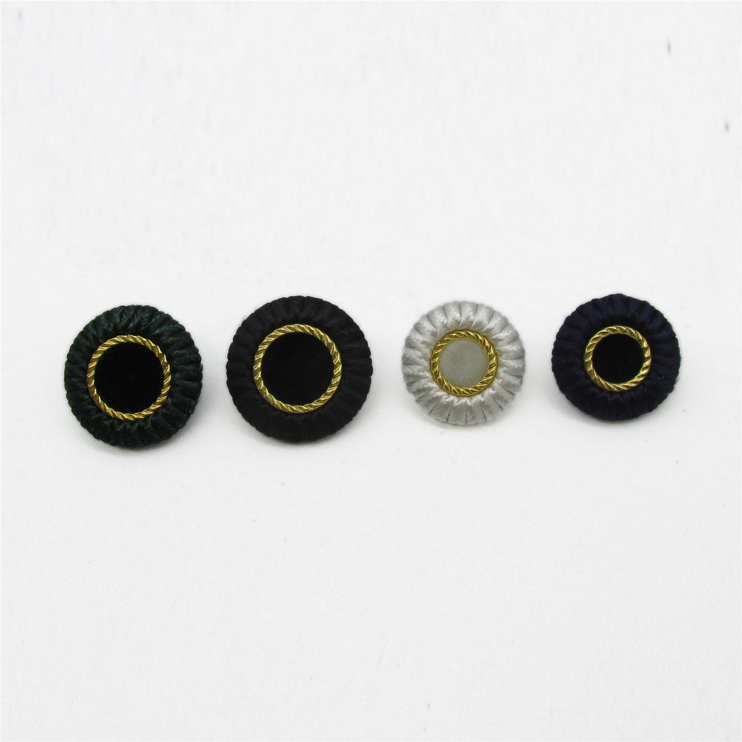 Corded Button with Gold Circle - 4364