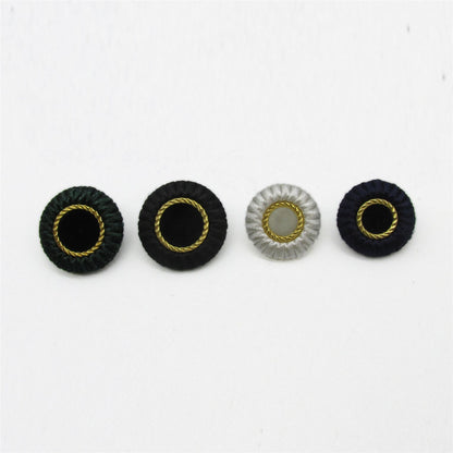Corded Button with Gold Circle - 4364