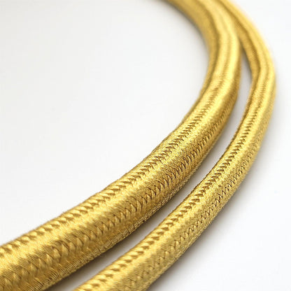 Chunky Metallic Braided Cord Bright Gold 5532