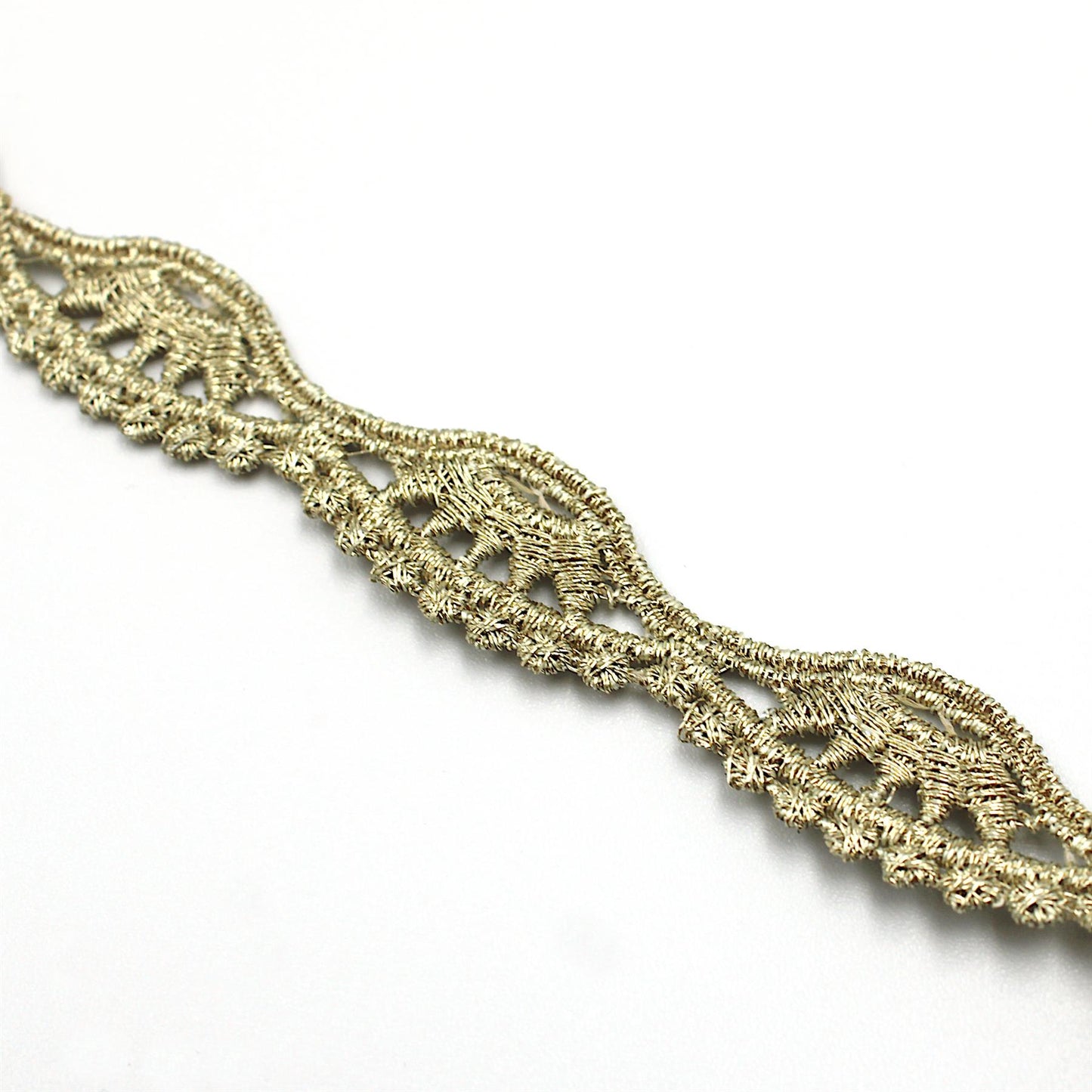Turtle Metallic Lace - Light Gold - 15mm - by the metre - 5592