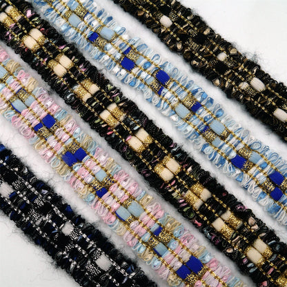 Wool-look Metallic Mix Braid 25mm 6548