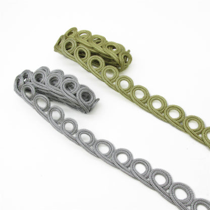 Metallic Corded Looped Braid 20mm x 1m - 9917