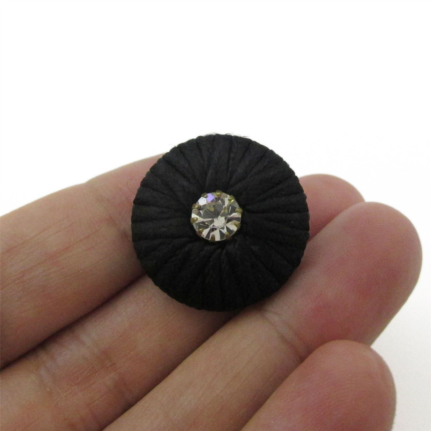 Passementerie Corded Button with Diamante Centre - 4363