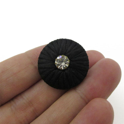 Passementerie Corded Button with Diamante Centre - 4363