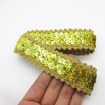Hologram Sequin Stretch Braid - 35mm - by the metre - 7998
